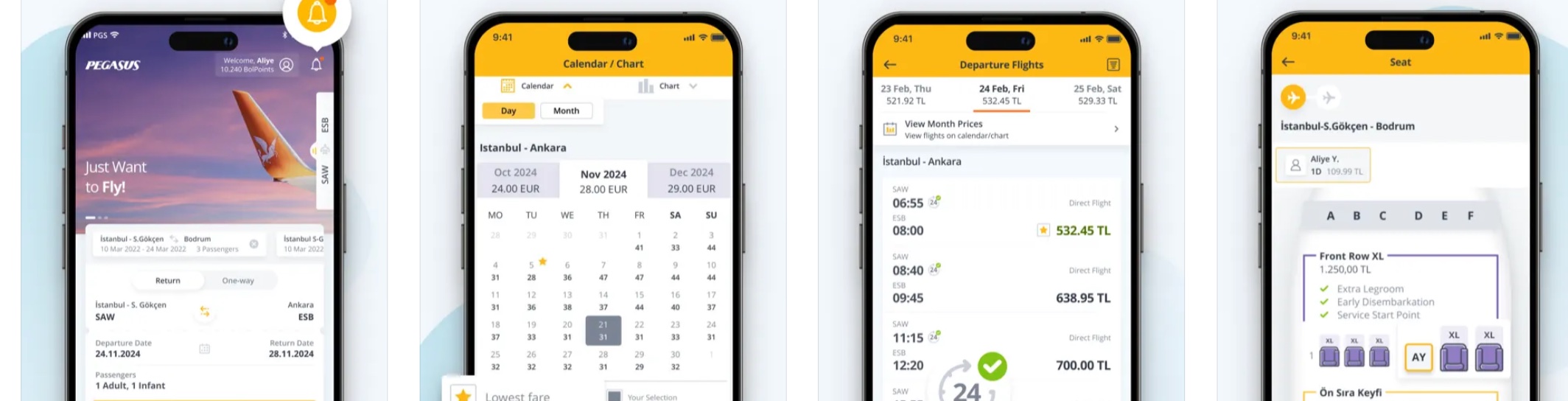 Pegasus Airlines мобильное приложение